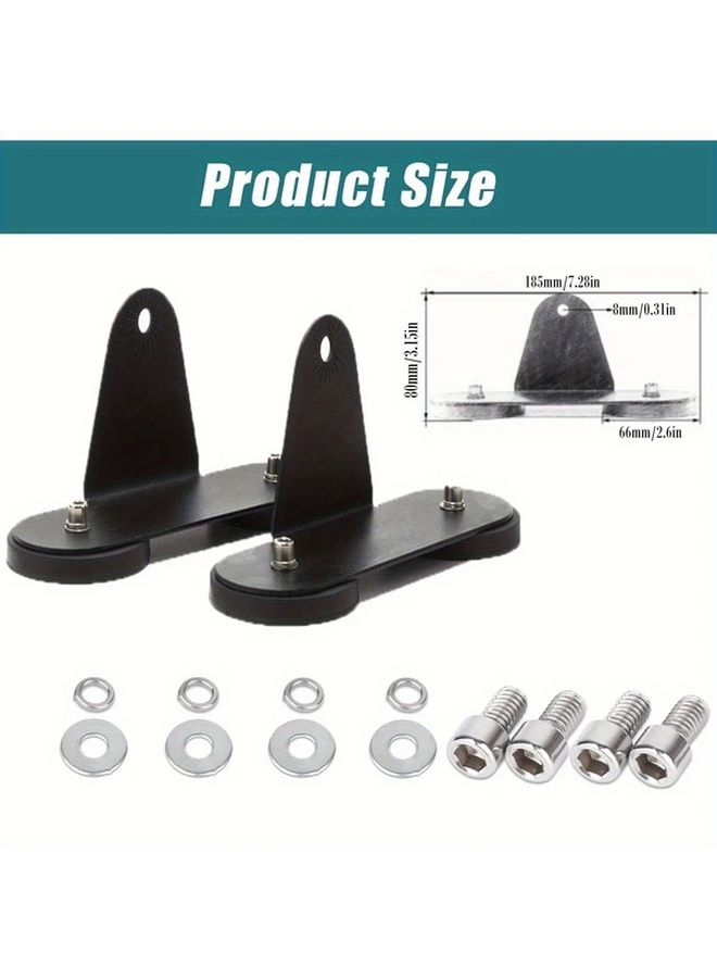 2pcs Silicone Magnetic Led Light Bar Mounting Brackets Bent Version 88mm Powerful Magnet Base For Off Road Driving Lamps Roof Suction Cup Holder Multi Model Compatibility Easy Installation Durable Flexible Design Secure Mount - Image 2