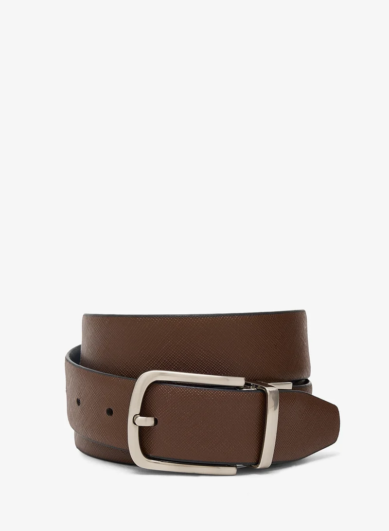 روبرت وود حزام رسمي من الجلد الطبيعي قابل للعكس والتعديل