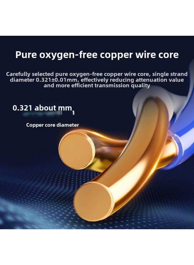 Generic Fanda Super Six Categories Of Seven Fine Finished Network Cable Non-shielded Home Computer Cable 10 Gigabit High-speed Network Cable 1 Meter Jumper-Color:Super Six Elegant Yellow Fine Line ]-Line Length:20m  - Image 4