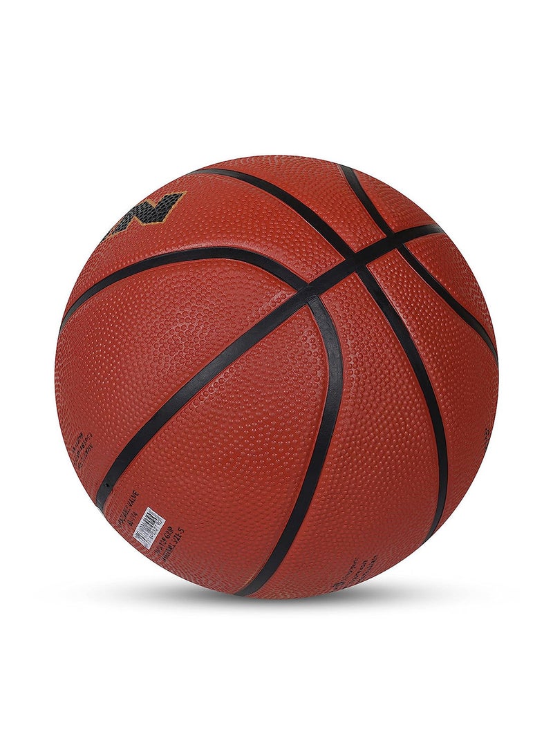 Nivia Top Grip Basketball | Size: 6 | Rubberized Moulded | for Adults | Panels 8 | Machine Stitched | Suitable for Hard Surface, Wooden Flooring, Indoor Synthetic Surface - Image 3