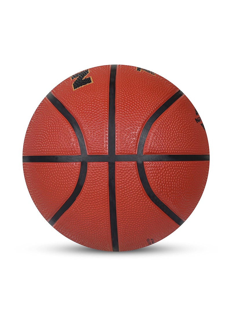 Nivia Top Grip Basketball | Size: 6 | Rubberized Moulded | for Adults | Panels 8 | Machine Stitched | Suitable for Hard Surface, Wooden Flooring, Indoor Synthetic Surface - Image 4