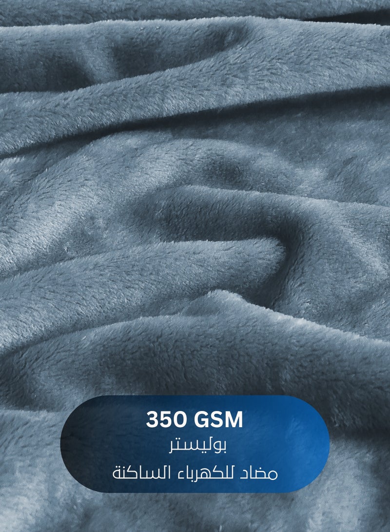 Master Home Textile Lightweight Velvet Blanket, Mora Series, 350GSM, Single Size 230 x 170 cm, Extra Soft All Season Fleece Blanket, Bed And Sofa Blanket - Image 2