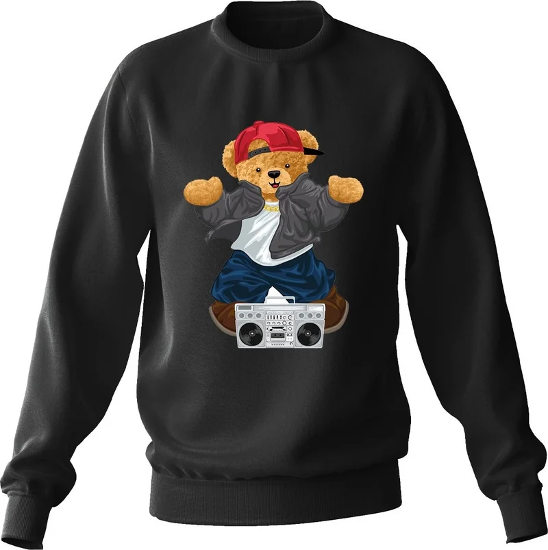 ادا بيبيك تشوكوك Ada Baby Kids Oversize Hiphop Bear Printed Kids Sweatshirt
