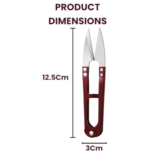 RIANZ Pack of 2 U Sewing Scissors Clippers,Thread Yarn Mini Cross Stitch Scissors Craft Clipper, Great for Stitch, Craft & DIY Supplies (Multi Color) - Image 2