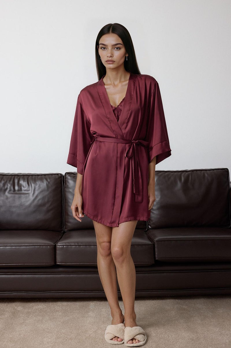 ديفاكتو روب نوم ستان قصة عادية وياقة متقاطعة - Image 1