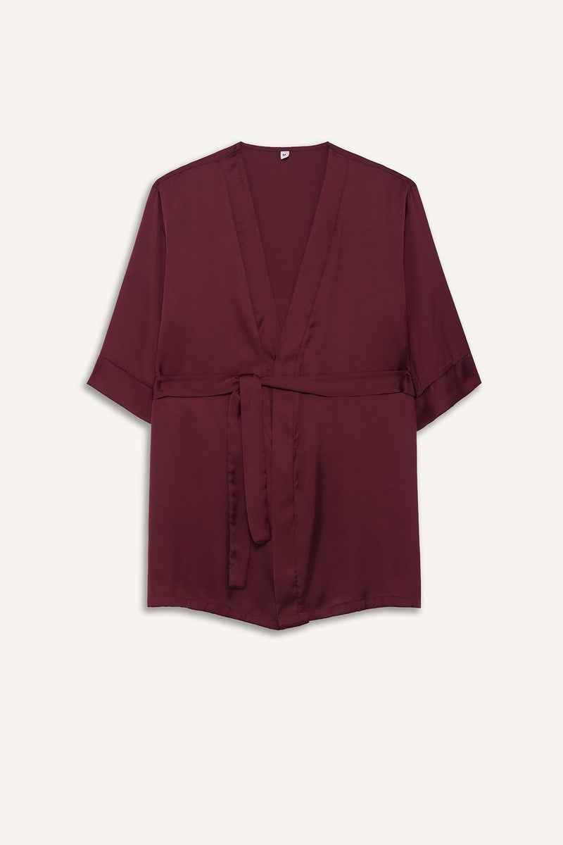 ديفاكتو روب نوم ستان قصة عادية وياقة متقاطعة - Image 4