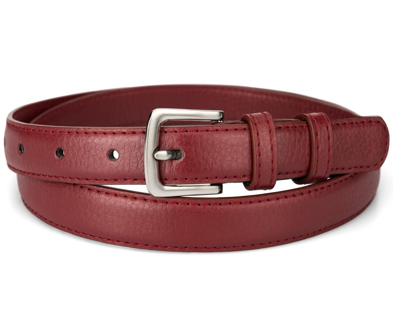 maikun Belt Womens, Womens Waist Pin Buckle Belt, Red, Length 39.4'' - Image 1