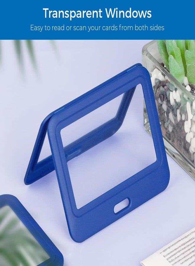 Solo ID Card Holder, Pack of 10 Landscape Badge Case, Double Side Office ID Protector, Plastic Cardholder, Identity Card Tag for Schools, Office, Events (Blue- 8.5 X 5.4 cm) - Image 5