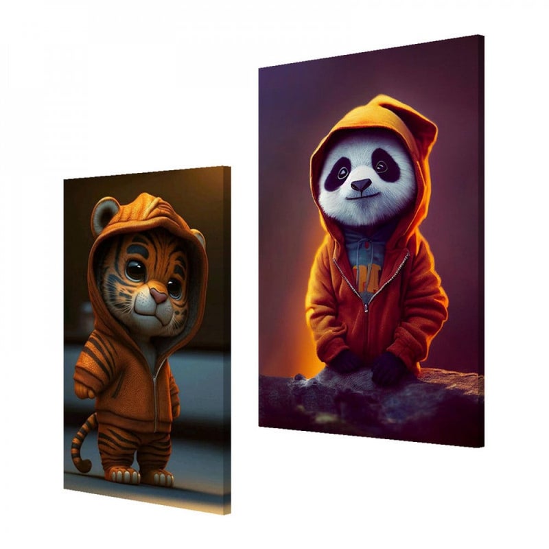 ماركتنا لوحة قماشية ثنائية بتصميم أنمي - Image 2