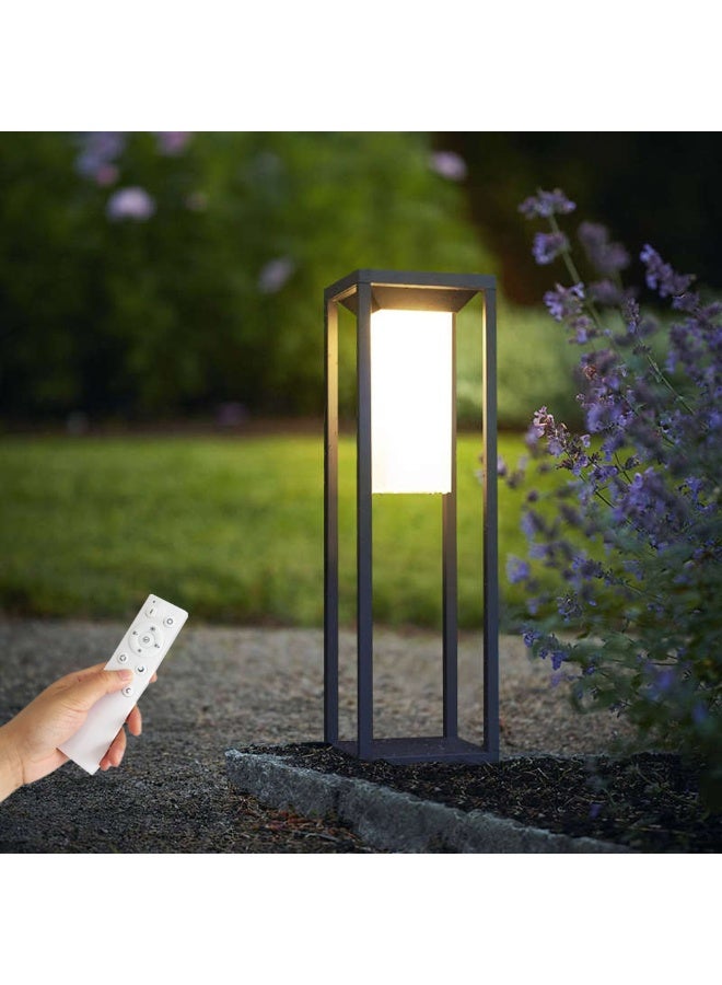 مودي إضاءة حديقة تعمل بالطاقة الشمسية LED بثلاثة ألوان مع جهاز تحكم عن بُعد | إضاءة خارجية من الألومنيوم مقاومة للماء للفناء والحديقة | مصباح ديكوري موفر للطاقة للمناظر الطبيعية - Image 1