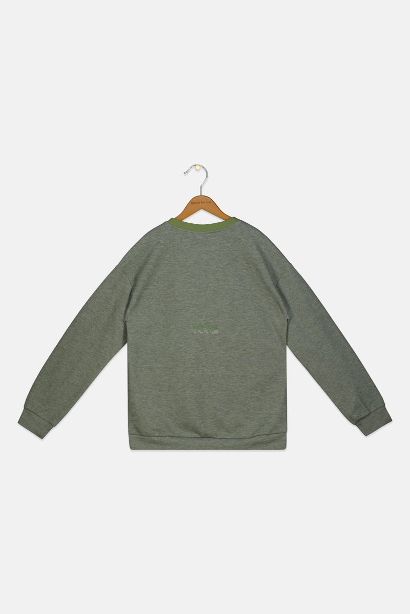 Nike تي شيرت تدريب للأطفال الأولاد بشعار العلامة التجارية، رمادي فاتح - Image 2