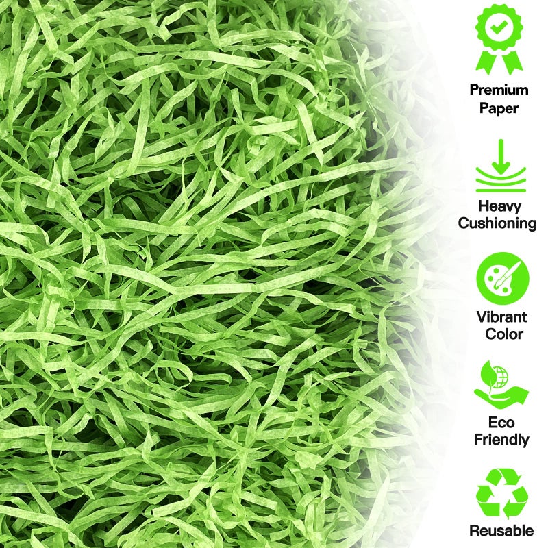 Cleacloud 1/2 LB Easter Grass Basket Filler Recyclable Paper Shred for Easter Basket Filler Creative Eggs Decor Gift Wrap Crinkle & Filler Paper - Image 4