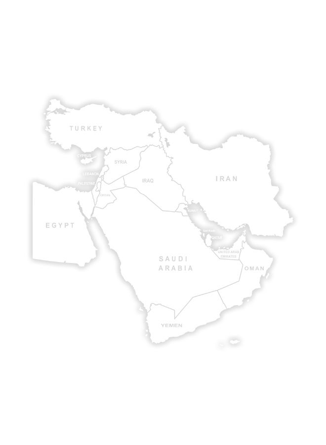 MAXPIX LLC Middle East Map Wall Sticker, Global World Map Vinyl Decal - Image 1
