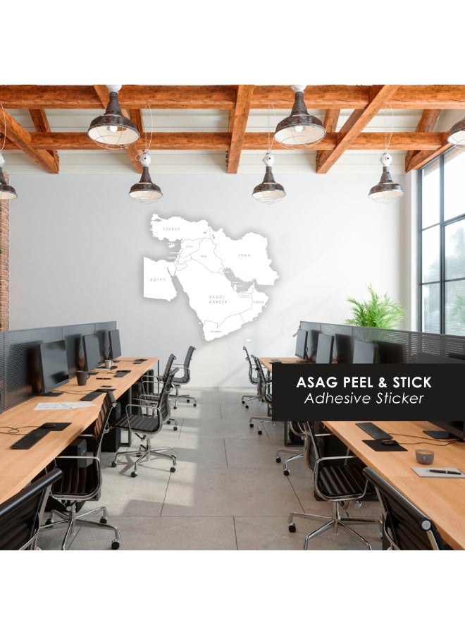 MAXPIX LLC Middle East Map Wall Sticker, Global World Map Vinyl Decal - Image 5