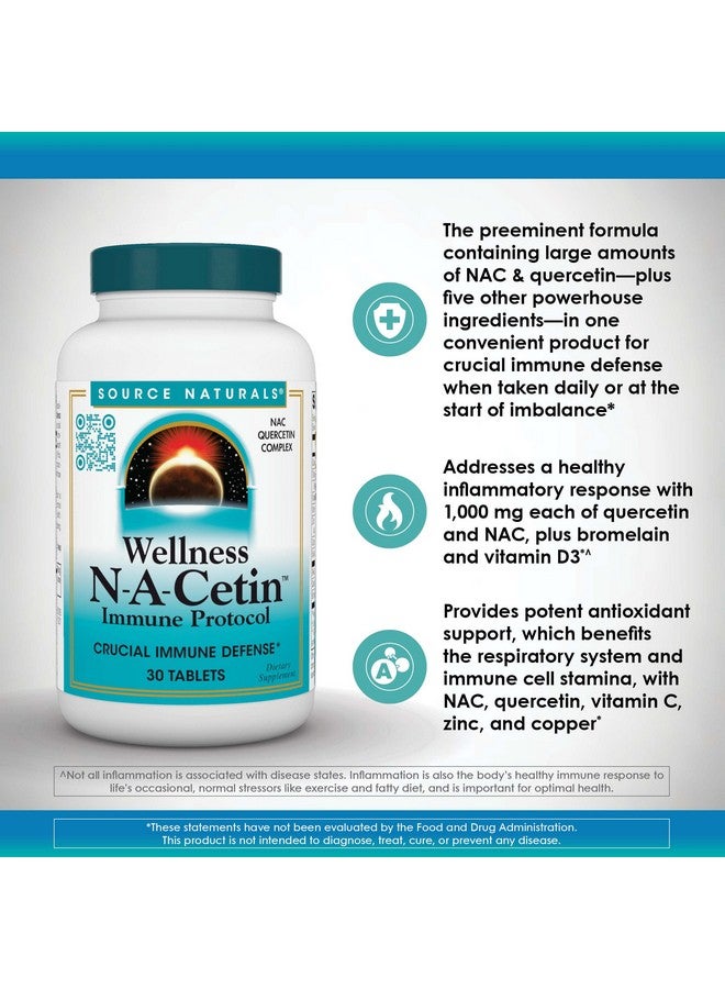 سورس ناتشورالز بروتوكول المناعة Wellness NA-Cetin (30 قرصًا) - Image 5