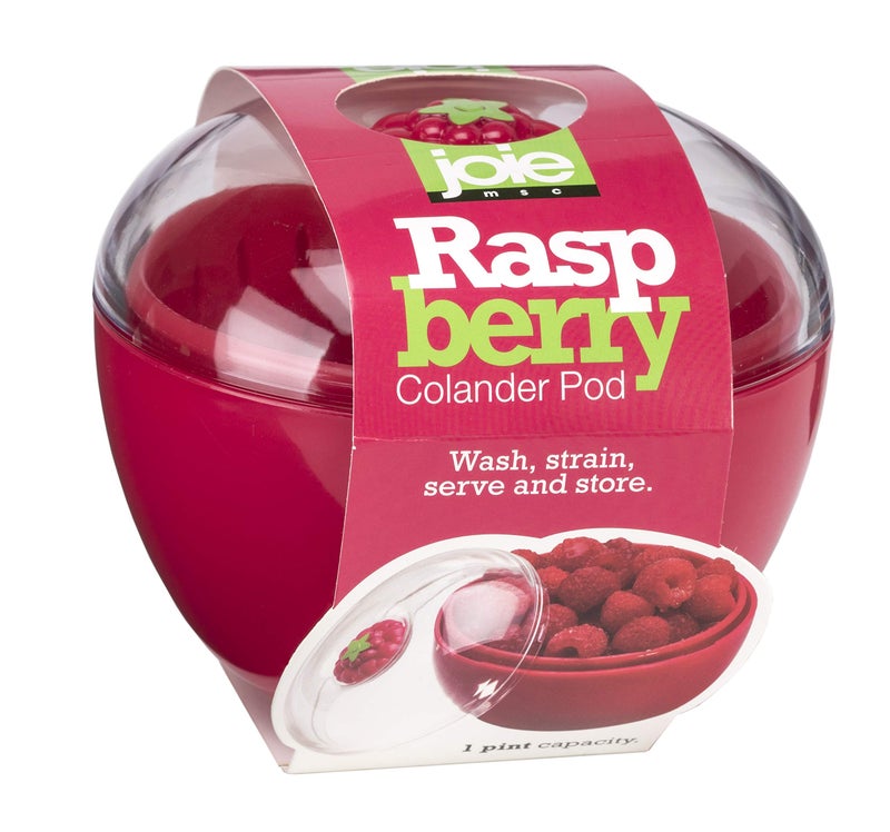 Joie Berry Keeper Colander Pod, Built-in Strainer for Easy Fruit Storage, Holds One Pint of Berries, Compact Fridge Container, Efficient Kitchen Gadget, Raspberry - Image 2