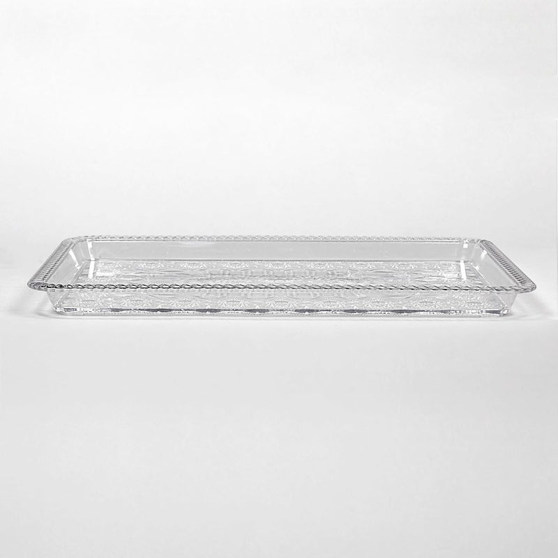 PLASTACAST PLASTACAST Multipurpose Plates Trays Dishes Transparent Poly Resin Rectangular Serving Tray for Dry Fruits Snacks Sweets Chocolates - Image 2