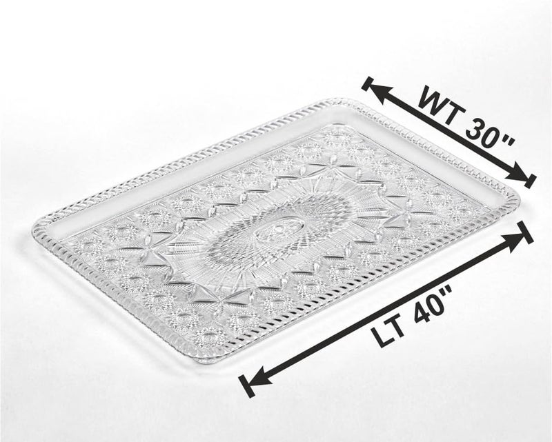 PLASTACAST PLASTACAST Multipurpose Plates Trays Dishes Transparent Poly Resin Rectangular Serving Tray for Dry Fruits Snacks Sweets Chocolates - Image 5