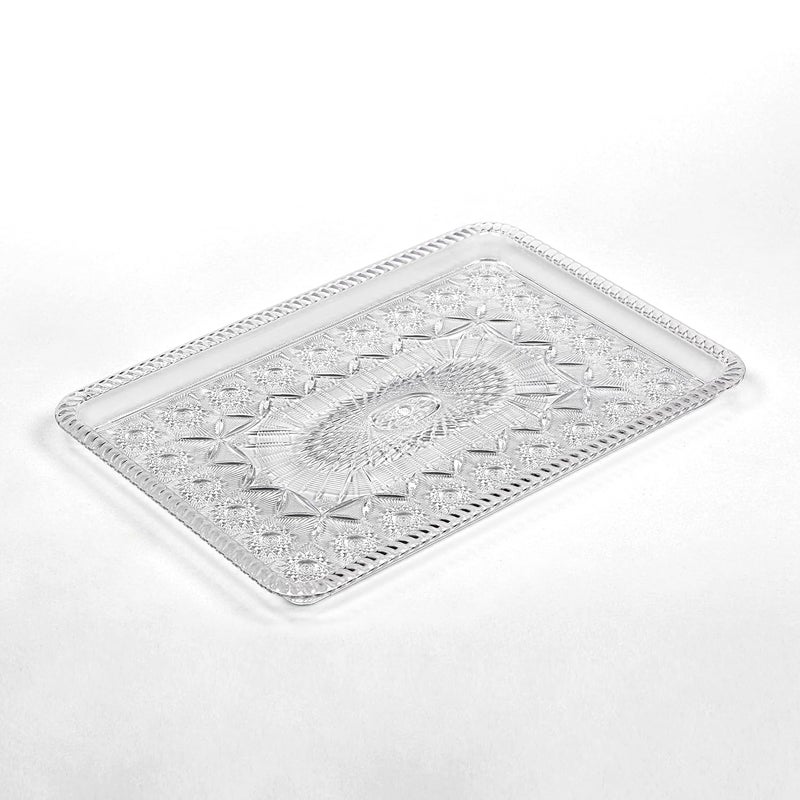 PLASTACAST PLASTACAST Multipurpose Plates Trays Dishes Transparent Poly Resin Rectangular Serving Tray for Dry Fruits Snacks Sweets Chocolates - Image 4