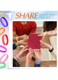 Jerify 200 Pcs Jesus Loves You Silicone Bracelet For Kids Christian Wristbands Bulk Bible Verse Rubber Bracelet Religious Colorful Bands For Men Women Party Favors Gifts School Prizes (Printed)  - Image 5