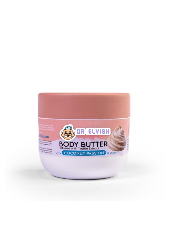 Dr Elvish Body Butter (Coconut Passion) to deeply hydrate and replenish the skin 200g - Image 1