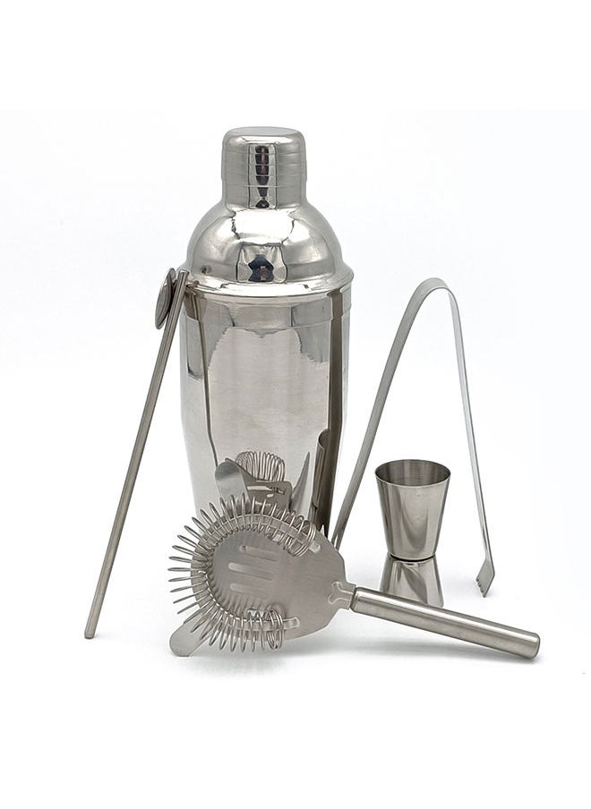 NIBEMINENT - 5-Piece Cocktail Set Silver 27.5 x 9.7 12.5cm - Image 1