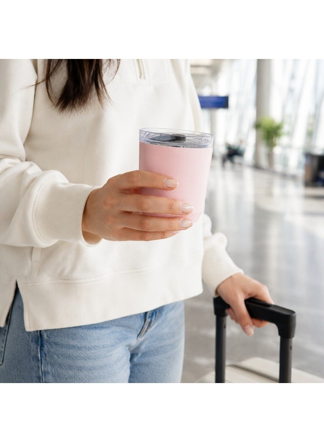 Kinto TO GO Stainless Steel Travel Tumbler with Plug Lid Pink 8oz - Image 2
