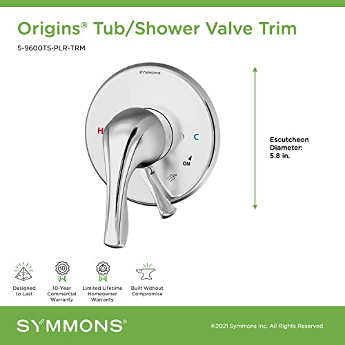 Symmons S-9600TS-PLR-TRM Origins Tub/Shower Valve Trim (Valve Not Included) - Image 4