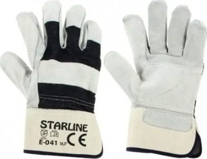 Starline Reinforced Leather Gloves Work Gloves / E-041-KT 3 Pairs