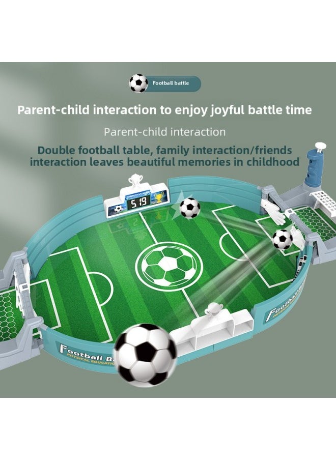 Children's Foosball Two-Player Table Game Parent-Child Interactive Table Game For Boys Aged 3 To 6 Toy Board Game-Color:(upgraded 4-button) Football Platform [with 2 Balls + 2 Building Block Figures]