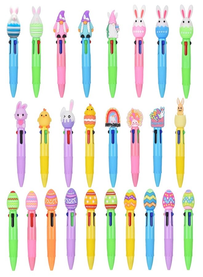 Oneshow 26 Pack Easter Ballpoint Pens, Bunny and Egg Toppers - Cute 4 Color Mini Pens for Easter Basket Stuffers - Fun Easter Party Supplies, School Gifts, Office & Stationery - Image 1