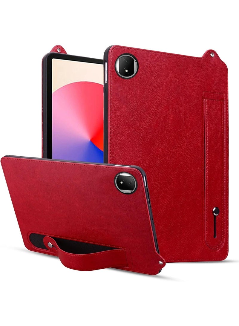 Case Cover For Honor Pad X7 TPU Leather Back Tablet Case with Wristband(Red) - Image 1