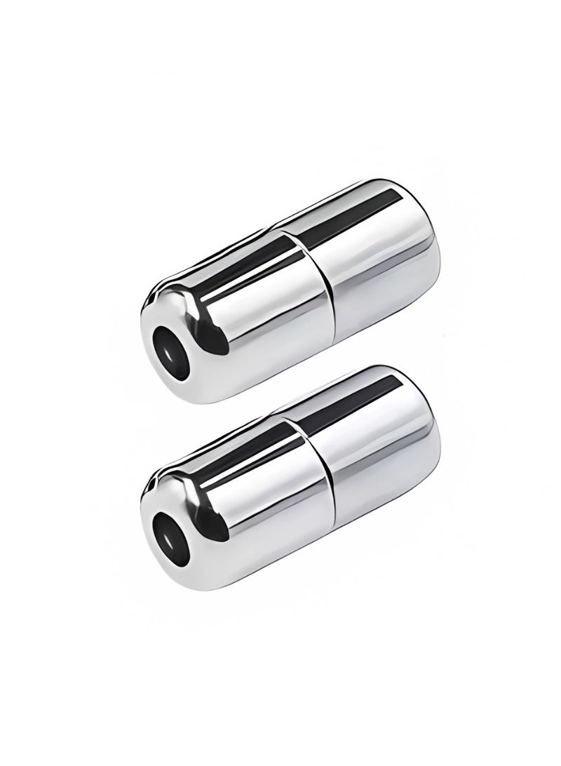 2 Pcs Elastic Laces Clasps Metal Capsule Lock Buckles Tip Ends No Tie Shoelaces Tieless Elastic Lazy Shoelace Accessries - Image 1