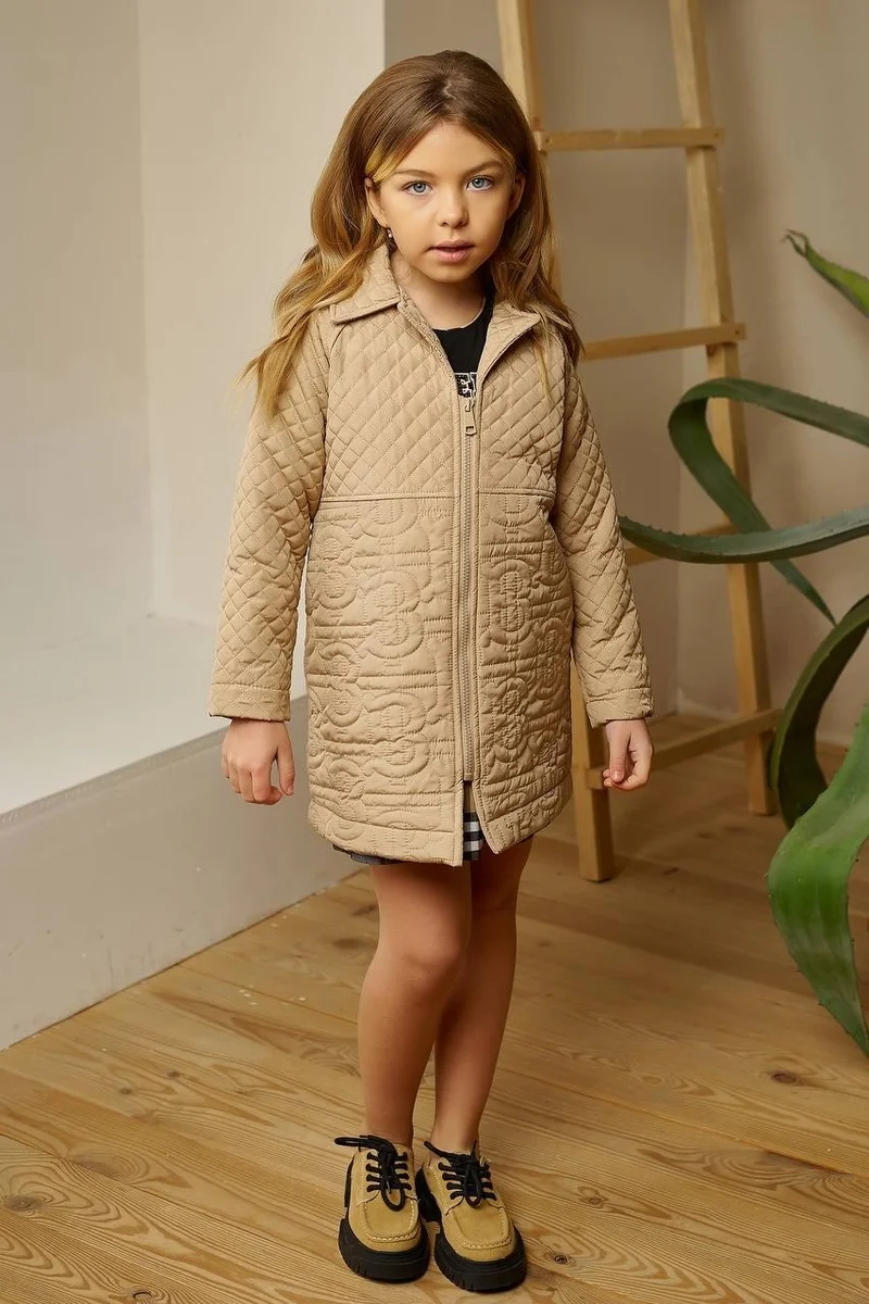 HC Kids Wear Girls Trench Coat Quilted Raincoat