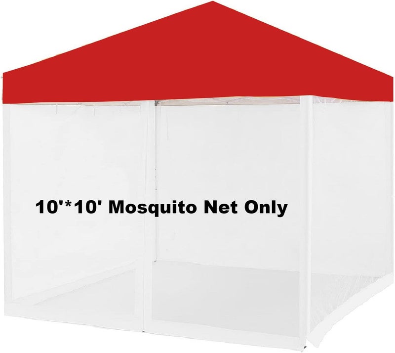 Tappio PCAFRS Mosquito Net with Zipper for Outdoor Camping Mosquito Net DIY Canopy Screen Wall Outdoor Mosquito Net for 10 x 10' Patio Gazebo and Tent (Only Mosquito Net Outdoor Tent Not Including) - Image 1
