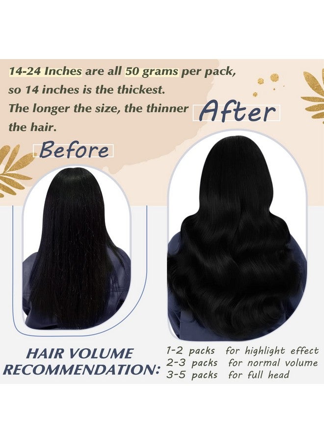Ugeat Micro Ring Hair Extensions Human Hair For Black Women 14 Inch Micro Bead Extensions Remy Hair Extensions 1G/S 50S Jet Black Hair Extensions Real Human Hair Natural Hair Extensions Microlink - Image 4