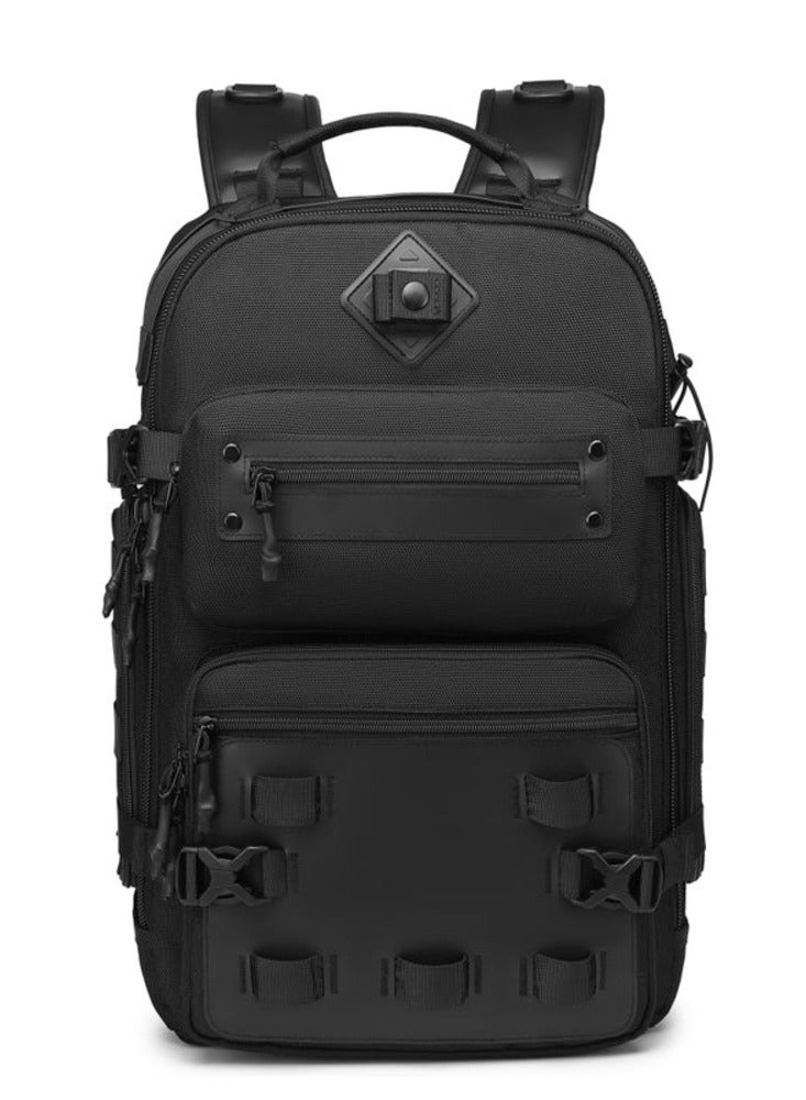 OZUKO OZUKO Casual  Backpack 15.6 Inches Laptop Business Backpack All in 1 for Work, School, Travel, Flight, Hiking Fitness Backpack with USB Charging Port Waterproof 50*18*28 cm - Black  - Image 1