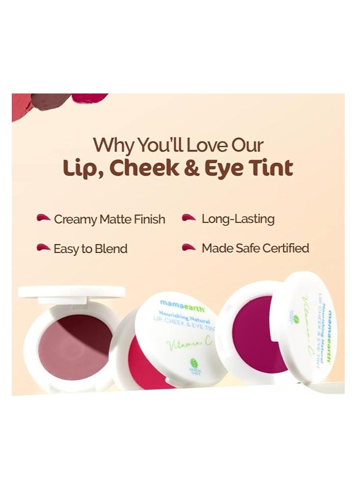 Mamaearth Mamaearth Nourishing Natural Lip Cheek & Eye Tint with Vitamin C & Beetroot- 01 Beet Red- 4 g  - Image 2