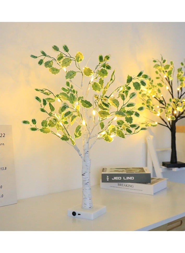 KUYING LED Tree Light Indoor Simulation White Birch Tree USB Version  - Image 1