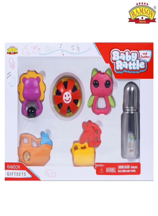 Ramson India Baby Rattle 6 Pcs Set - Safe and Colorful Infant Toy Set for Early Development - Image 4