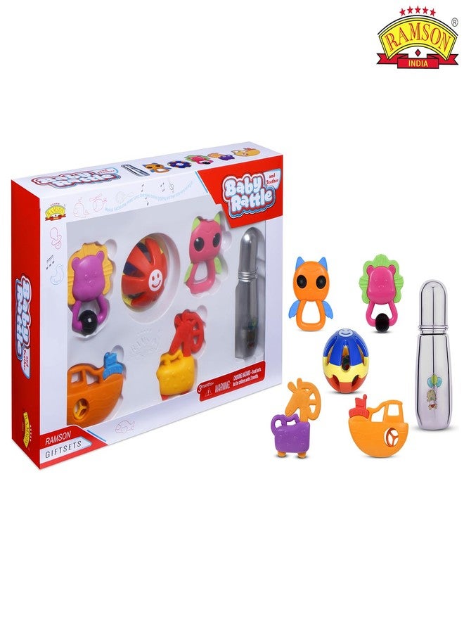 Ramson India Baby Rattle 6 Pcs Set - Safe and Colorful Infant Toy Set for Early Development - Image 2