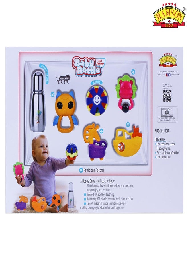 Ramson India Baby Rattle 6 Pcs Set - Safe and Colorful Infant Toy Set for Early Development - Image 3