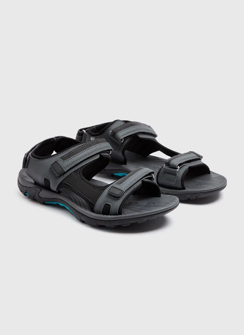 Matalan Black Sports Trek Sandals