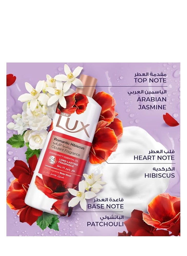 Lux Pack Of 2 Body Wash Romantic Hibiscus Opulent Fragrance 500ml  - Image 3