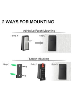KASTWAVE Wireless Doorbell, Elevate Your Space with Smart Wireless Doorbell - Self-Powered, Thermometer, 38 Chimes, Cordless Design - Perfect for Home, Classroom, Office (One/two Black)  - Image 2