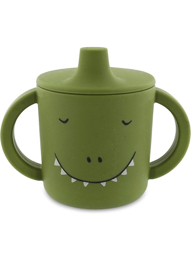 Trixie Mr Dino Sippy Cup - 4m+ - 100% Food Grade Silicone - Green - Image 1