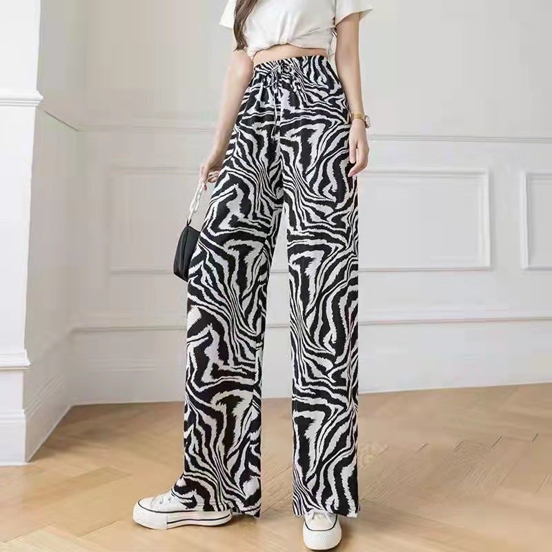 Summer Ink-Dye Casual Trousers for Women Zebra stripes - Image 1