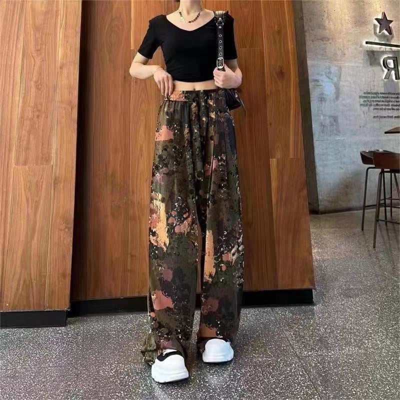 Summer Ink-Dye Casual Trousers for Women Zebra stripes - Image 3