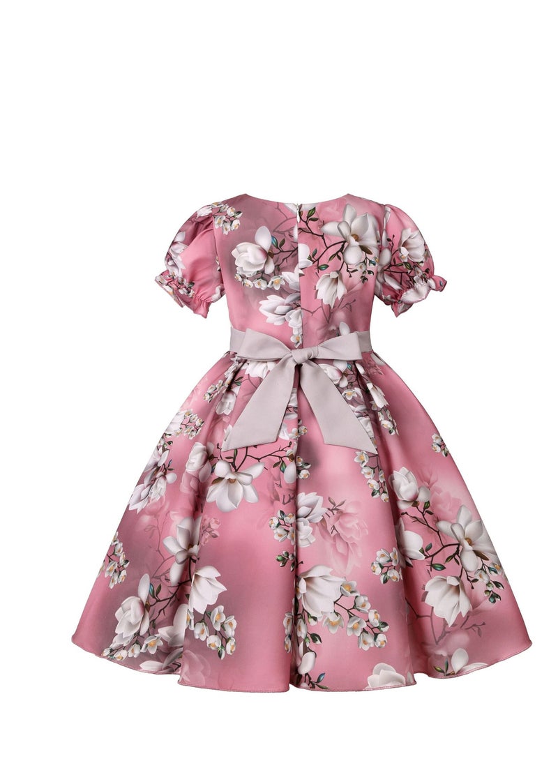 Loquat Fashion Girls Princess Dress Pink - Image 2