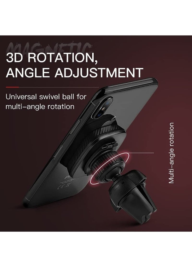 GO-DES GO-Des GD-HD611 Car Air Vent Magnetic Phone Holder,360 Degree Rotation Mobile Car Mount Compatible with iPhone 13 Mini/iPhone 13/13 Pro / 13 Pro Max/iPhone 12 Series Black - Image 2
